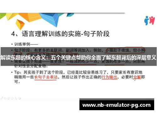 解读东超的核心含义：五个关键点帮助你全面了解东超背后的深层意义